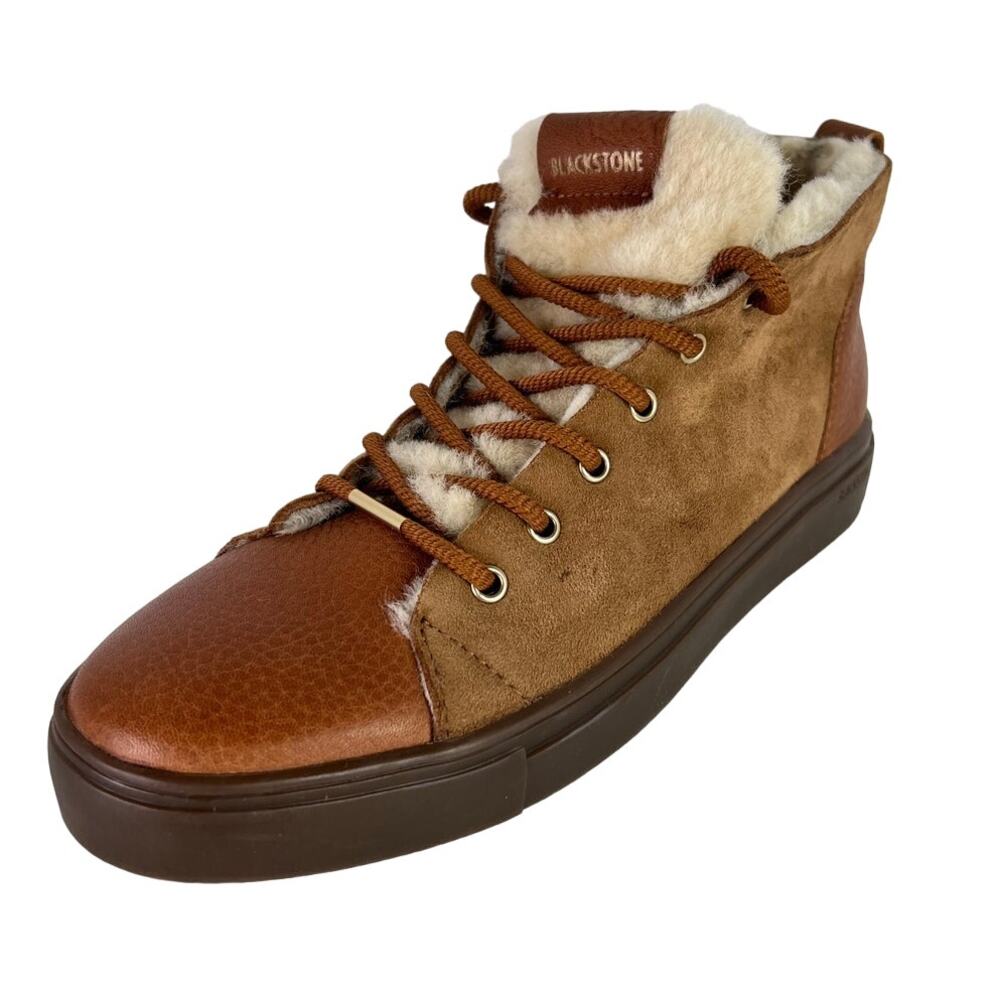 Blackstone Boots Women's Sz US 9 EU 40 Rust Brown Shearling Leather Shoe Sneaker